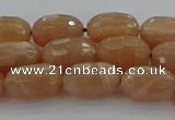 CMS1098 15.5 inches 8*12mm faceted rice moonstone gemstone beads