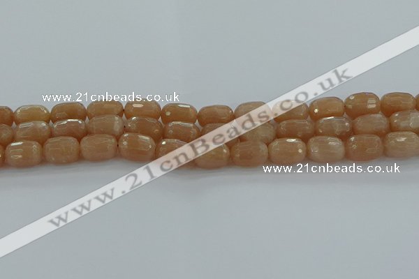 CMS1099 15.5 inches 10*14mm faceted rice moonstone gemstone beads