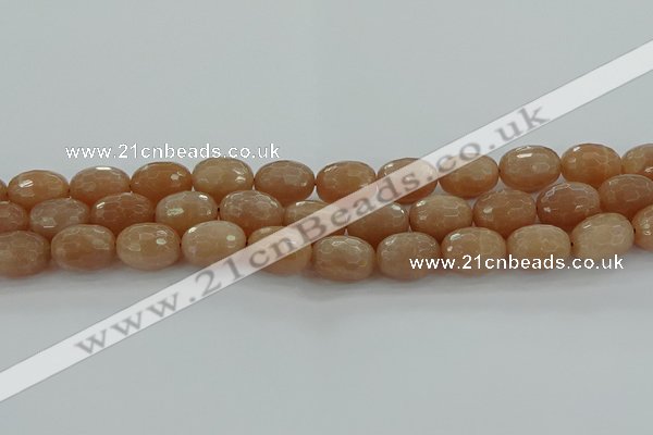 CMS1100 15.5 inches 12*16mm faceted rice moonstone gemstone beads