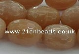 CMS1102 15.5 inches 15*20mm faceted rice moonstone gemstone beads