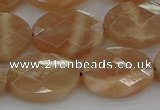 CMS1107 15.5 inches 13*18mm faceted oval moonstone gemstone beads