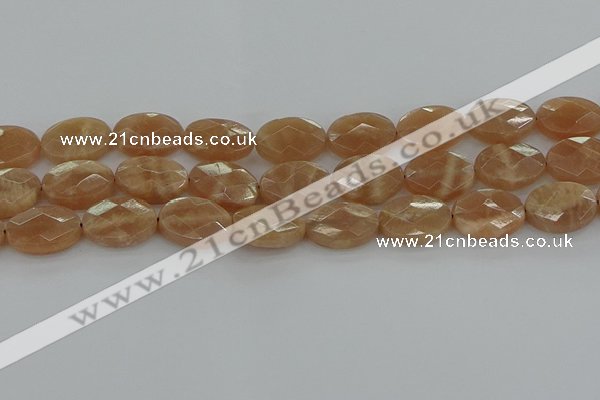 CMS1107 15.5 inches 13*18mm faceted oval moonstone gemstone beads