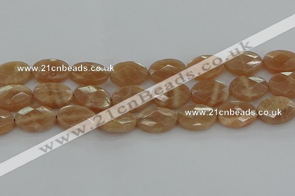 CMS1108 15.5 inches 15*20mm faceted oval moonstone gemstone beads