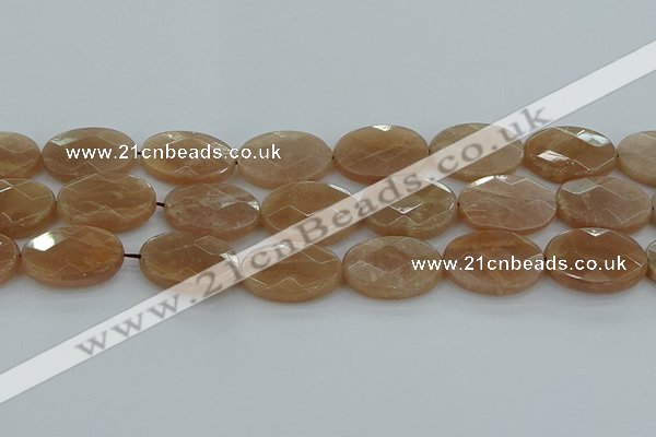 CMS1109 15.5 inches 18*25mm faceted oval moonstone gemstone beads