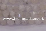 CMS1153 15.5 inches 6mm faceted nuggets white moonstone beads