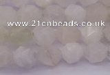 CMS1154 15.5 inches 8mm faceted nuggets white moonstone beads