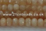 CMS1170 15.5 inches 4*6mm faceted rondelle moonstone beads