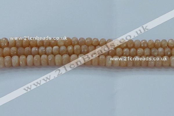 CMS1171 15.5 inches 5*8mm faceted rondelle moonstone beads