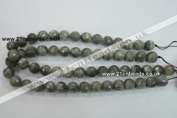 CMS126 15.5 inches 14mm faceted round moonstone gemstone beads