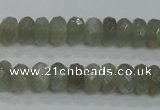 CMS128 15.5 inches 6*10mm faceted rondelle moonstone gemstone beads