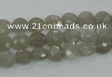 CMS129 15.5 inches 8mm faceted coin moonstone gemstone beads