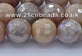 CMS1304 15.5 inches 12mm faceted round AB-color moonstone beads