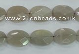 CMS132 15.5 inches 12*16mm faceted oval moonstone gemstone beads