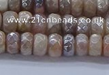 CMS1321 15.5 inches 4*6mm faceted rondelle AB-color moonstone beads