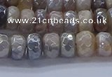 CMS1332 15.5 inches 5*8mm faceted rondelle AB-color grey moonstone beads