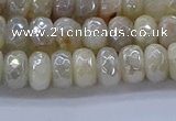 CMS1341 15.5 inches 4*6mm faceted rondelle AB-color white moonstone beads