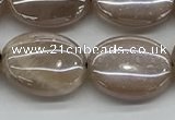 CMS1350 15.5 inches 12*16mm oval AB-color moonstone beads