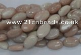 CMS14 15.5 inches 8*12mm oval moonstone gemstone beads wholesale