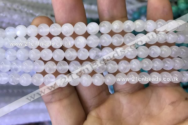 CMS1401 15.5 inches 6mm round white moonstone beads wholesale