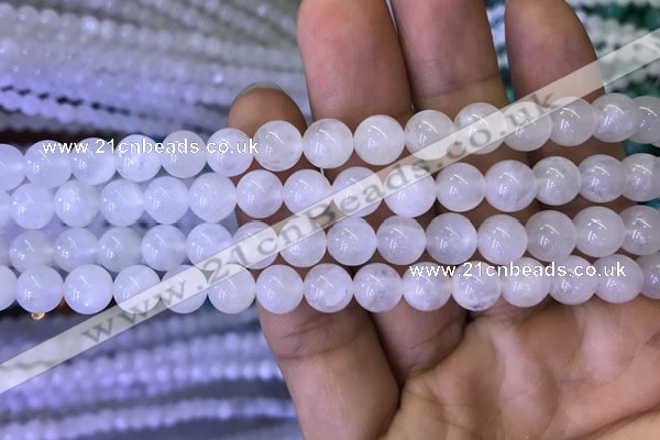 CMS1402 15.5 inches 8mm round white moonstone beads wholesale