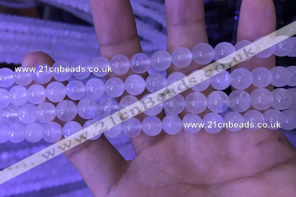 CMS1410 15.5 inches 8mm round white moonstone gemstone beads