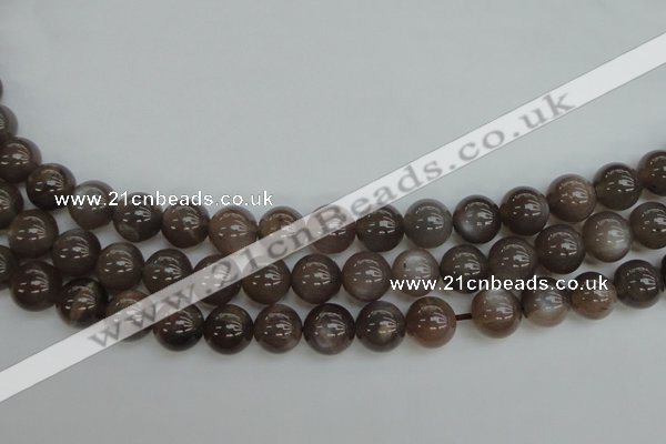 CMS142 15.5 inches 8mm round natural grey moonstone beads