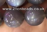 CMS1425 15.5 inches 14mm round black moonstone beads wholesale