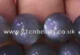 CMS1431 15.5 inches 12mm round black moonstone gemstone beads