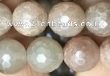 CMS1453 15.5 inches 10mm faceted round AB-color moonstone beads