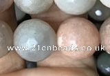 CMS1459 15.5 inches 12mm faceted round AB-color moonstone beads