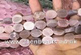 CMS1468 15.5 inches 12*16mm oval matte moonstone beads wholesale