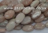 CMS15 15.5 inches 10*14mm oval moonstone gemstone beads wholesale