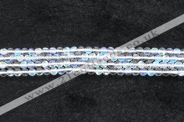 CMS1501 15.5 inches 6mm round synthetic moonstone beads wholesale