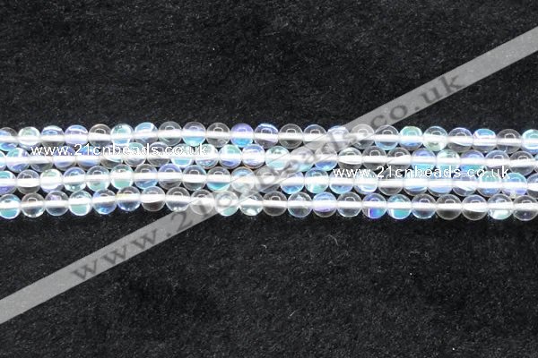 CMS1502 15.5 inches 8mm round synthetic moonstone beads wholesale