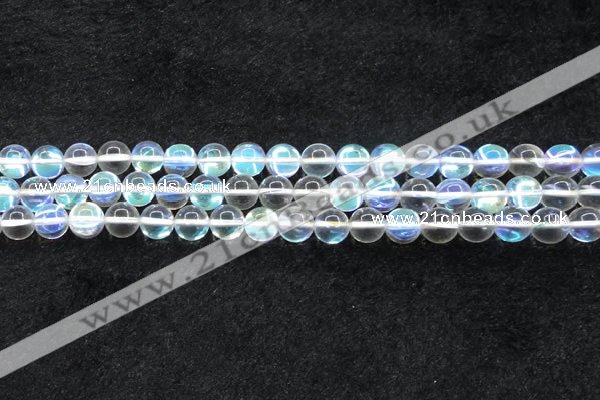 CMS1503 15.5 inches 10mm round synthetic moonstone beads wholesale