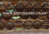 CMS1527 15.5 inches 8mm round matte synthetic moonstone beads