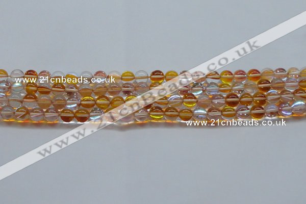 CMS1531 15.5 inches 6mm round synthetic moonstone beads wholesale