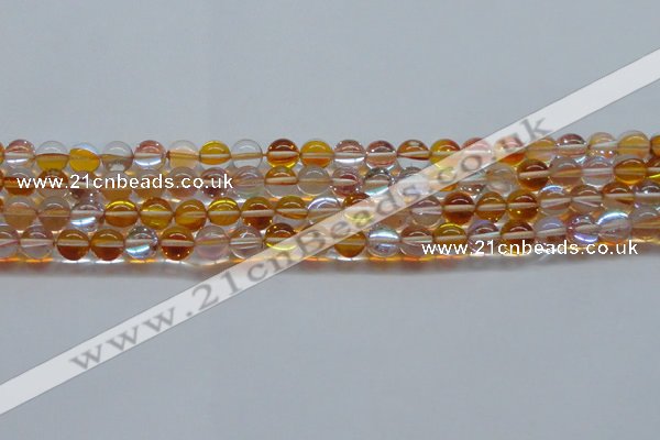 CMS1532 15.5 inches 8mm round synthetic moonstone beads wholesale