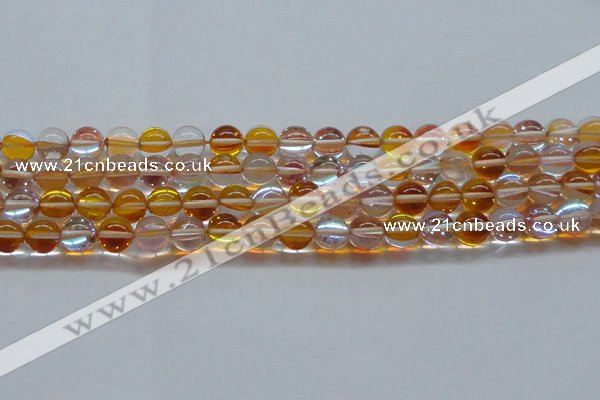 CMS1534 15.5 inches 12mm round synthetic moonstone beads wholesale