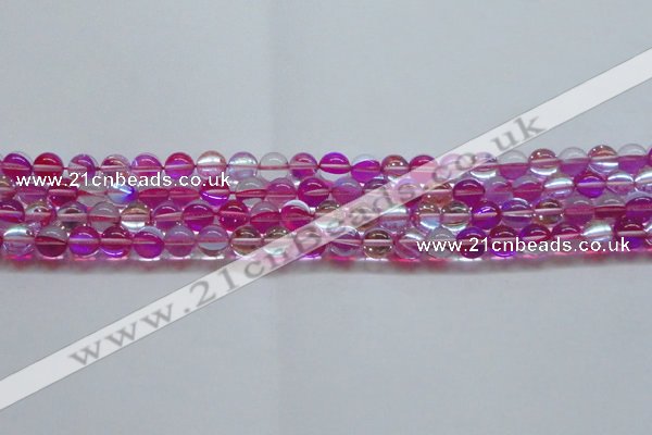 CMS1541 15.5 inches 6mm round synthetic moonstone beads wholesale