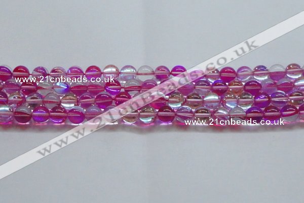 CMS1543 15.5 inches 10mm round synthetic moonstone beads wholesale