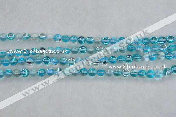 CMS1551 15.5 inches 6mm round synthetic moonstone beads wholesale