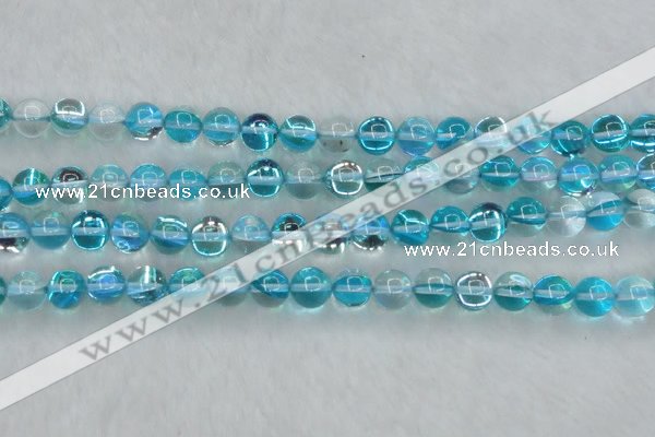 CMS1553 15.5 inches 10mm round synthetic moonstone beads wholesale