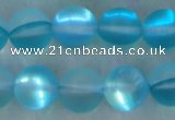 CMS1559 15.5 inches 12mm round matte synthetic moonstone beads