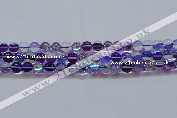 CMS1574 15.5 inches 12mm round synthetic moonstone beads wholesale