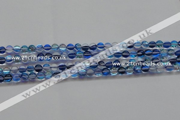 CMS1581 15.5 inches 6mm round synthetic moonstone beads wholesale