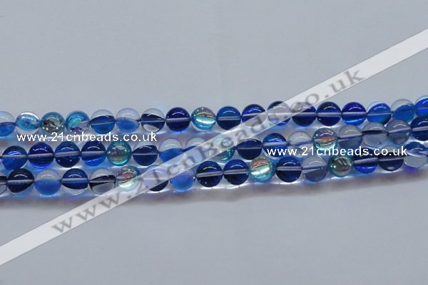 CMS1584 15.5 inches 12mm round synthetic moonstone beads wholesale