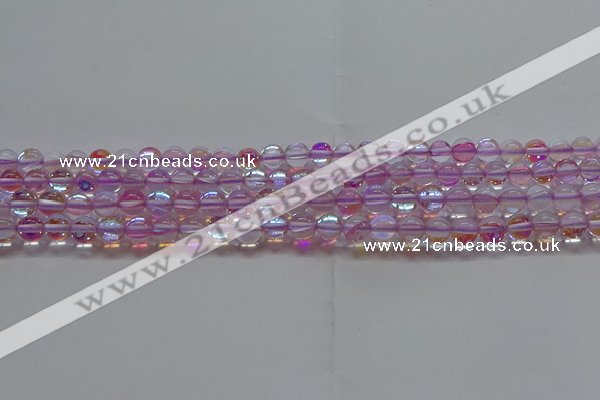 CMS1591 15.5 inches 6mm round synthetic moonstone beads wholesale