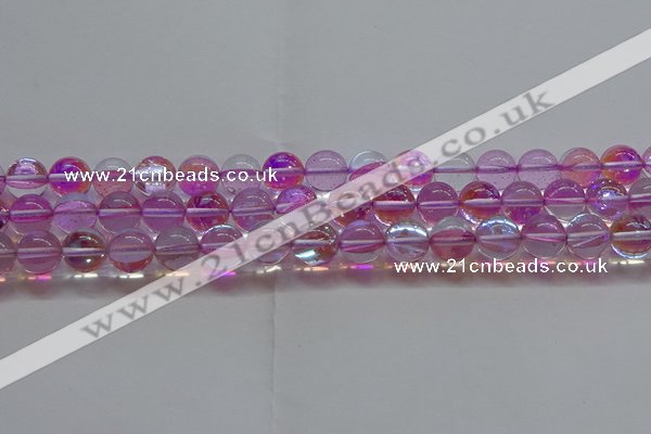 CMS1593 15.5 inches 10mm round synthetic moonstone beads wholesale