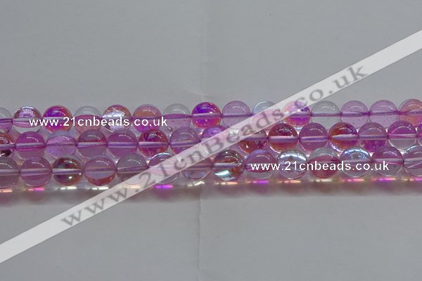 CMS1594 15.5 inches 12mm round synthetic moonstone beads wholesale